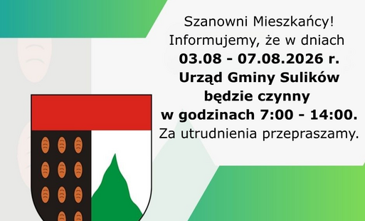 Zdjęcie do Godziny pracy Urzędu Gminy Sulik&oacute;w